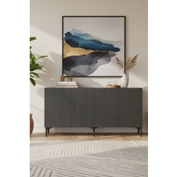 Console Zeynep 150 Anthracite Melamine Coated Particle Board 150x32x75 cm