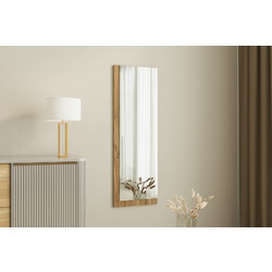 Mirror Lariya White, Walnut MDF 40x2.2x120 cm