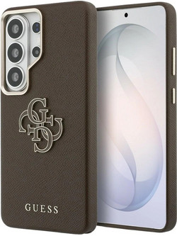 Guess Classic Logo Charm 4G Θήκη Brown (Samsung Galaxy S26 Ultra)