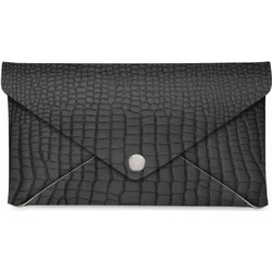 Yuk Πορτοφόλι Λογαριασμού Δερματίνης Black Croco 17x10εκ