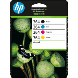 HP 364 B/C/M/Y Πακέτο 4 Μελανιών Εκτυπωτή Inkjet N9J73AE