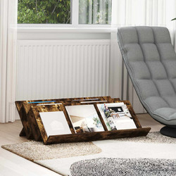 VidaXL Ράφι Περιοδικών με ράφι Καπνιστό Δρύς 90 x 53 x 28,5 εκ
