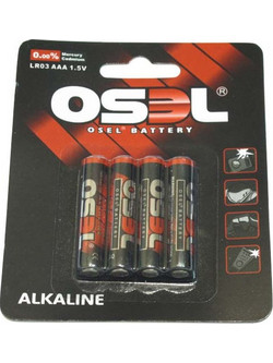 OSEL Αλκαλικές μπαταρίες LR003 AAA τετράδα σε blister pack