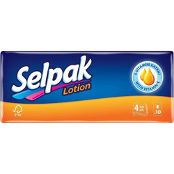 Selpak Χαρτομάντηλα 10Τεμ Lotion 4Φυλλο