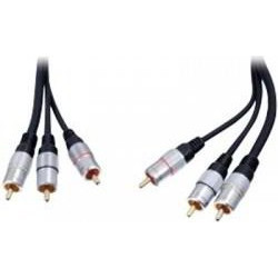 HQ SS3521/1.5 HIGH QUALITY CABLE 3 X RCA MALE GOLD TO 3 X RCA MALE GOLD 1.5m AUDIO/VIDEO/AV