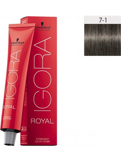Schwarzkopf Igora Royal 7-1 Ξανθό Μεσαίο Σαντρέ Μόνιμη Βαφή Μαλλιών 60ml