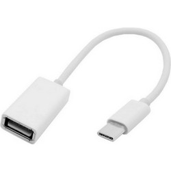 USB 3.1 Type C Male to USB 2.0 A Female OTG Cable - White (OEM)