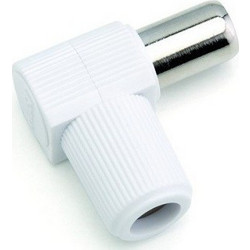 POWERTECH CAB-V012 ADAPTOR TV CABLE FEMALE COAXIAL PAL 9.5mm RG6 ADAPTER WHITE ΒΥΣΜΑ ΤΕΛΙΚΟ ΓΩΝΙΑΚΟ ΘΥΛΗΚΟ POWERTECH CABV012 FTT4-002/1