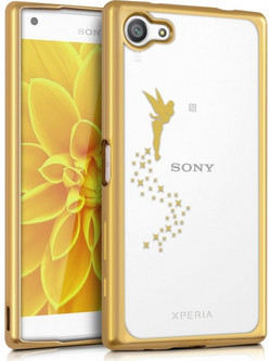 KW Θήκη Σιλικόνης Sony Xperia Z5 Compact (37744.21) - Gold Transparent Design Fairy
