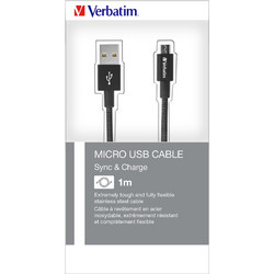 Verbatim Micro USB Καλώδιο Sync & Charge 100cm Μαύρο | 48863
