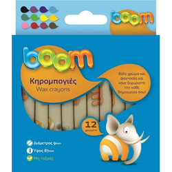 Boom Κηρομπογιές Σετ 12τμχ