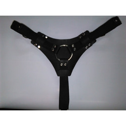 BDSM Ζώνη-Strap on από δέρμα και με μια τρύπα