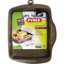 Pyrex Asimetria Ορθογώνιο Ταψί Φούρνου Αλουμινίου Αντικολλητική Επίστρωση 30x24cm