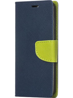 Θήκη OEM Fancy Book για Huawei P20 Flip Cover Navy Lime