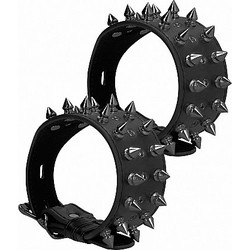 Ouch! Ankle Cuffs with Spikes Black