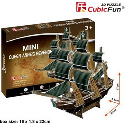 Puzzle CubicFun Queen Anne's Revenge Mini 3D 24 Κομμάτια