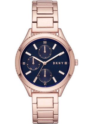 DKNY Woodhaven Γυναικείο Ρολόι με Ροζ Χρυσό Μεταλλικό Μπρασελέ NY2661