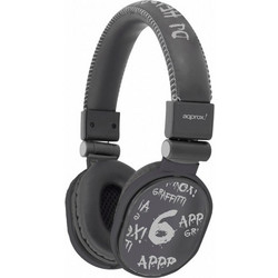 Approx DJ Graffiti Ενσύρματα Ακουστικά DJ Over Ear Μαύρα