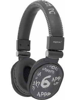 Approx DJ Graffiti Ενσύρματα Ακουστικά DJ Over Ear Μαύρα
