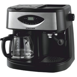 United EM5186 Πολυκαφετιέρα Φίλτρου Espresso & Cappuccino 15bar 1850W