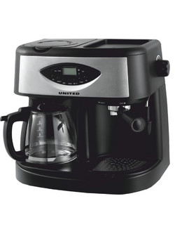 United EM5186 Πολυκαφετιέρα Φίλτρου Espresso & Cappuccino 15bar 1850W
