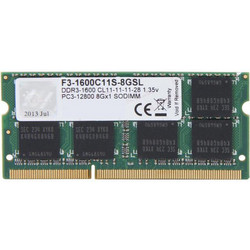 G.Skill Standard 8GB (1X8GB) DDR3 RAM 1600MHz SoDimm