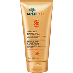 Nuxe Sun Lait Delicieux Visage & Corps Haute Protection Αντηλιακό Γαλάκτωμα Προσώπου & Σώματος Αντιγηραντικό SPF30 150ml