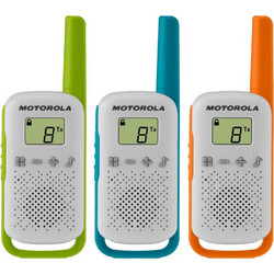Motorola Talkabout T42 Triple Pack White Orange Blue Green
