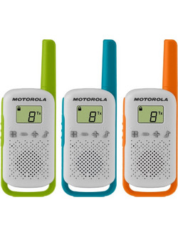 Motorola Talkabout T42 Triple Pack White Orange Blue Green
