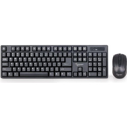 Gembird KBS-W-01 Black Ασύρματο Σετ Πληκτρολόγιο & Ποντίκι