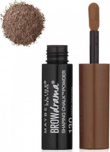 Maybelline Brow Drama Shaping Chalk Powder 130 Deep Brown Ημιμόνιμο ...