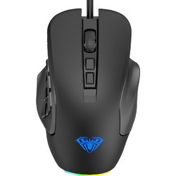 Aula Fire Η510 Ενσύρματο Gaming Ποντίκι RGB 10000 DPI Black
