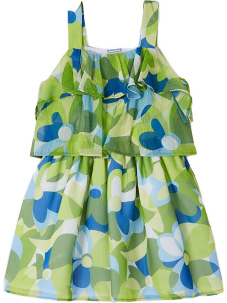 Mayoral Παιδικό Φόρεμα Floral Lime 23-03940-010
