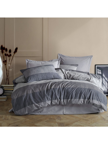 Dimcol Σετ Σεντόνια King Size Βαμβακερά 240x270 Νεφέλη 342 Grey