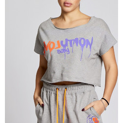 Evolution Body Γυναικείο Αθλητικό Crop Top Γκρι 2591