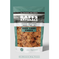 Baffs Naturals Gluten & Grain Free with Beef Lung Cubes 100gr