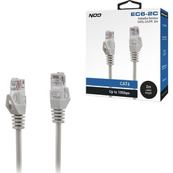 NOD U/UTP Cat.6 Καλώδιο Δικτύου Ethernet 2m Grey EC6-2C