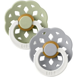 BIBS Boheme Glow Πιπίλες Καουτσούκ Νυκτός 6m+ Sage Cloud 2τμχ