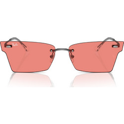 Ray-Ban RB3730 00484 Ανδρικά Γυαλιά Ηλίου Πεταλούδα Μεταλλικά Ασημί με Ροζ Polarized Φακό