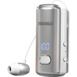 Fineblue F580 Pro Ακουστικό Bluetooth In Ear Πέτου Silver