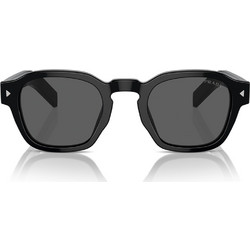 Prada PRA16S 16K731 Ανδρικά Γυαλιά Ηλίου Τετράγωνα Κοκάλινα Μαύρα με Μαύρο Polarized Φακό