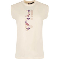 Fila Rubee Γυναικείο Αθλητικό T-Shirt Εκρού SS23SPW134-461