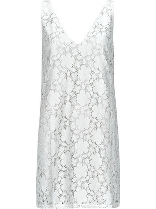 Desigual Lace Mini Καλοκαιρινό Καθημερινό Φόρεμα με Δαντέλα Λευκό 24SWVW48-1001