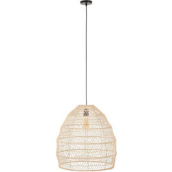 Artekko Bamboo Κρεμαστό Φωτιστικό Οροφής Καμπάνα Μονόφωτο E27 Καφέ 023-3362