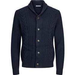 Jack & Jones Ανδρική Ζακέτα Πλεκτή με Κουμπιά Μπλε 12245529