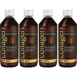 Total Health Solutions Pro-Active Liquid Collagen Strawberry με Βιταμίνη C 4x600ml
