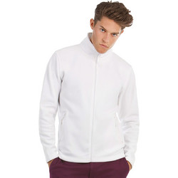 B&C Collection Micro Ανδρική Ζακέτα Fleece με Φερμουάρ Λευκή ID.501
