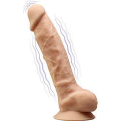 SilexD Dual Density Vibrator 8" Model 1 Ρεαλιστικός Δονητής για Ζευγάρια με Τηλεχειριστήριο 20cm Flesh