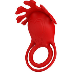 Pretty Love Ruben Vibrator Ring 7 Ελαστικό Δαχτυλίδι Πέους Σιλικόνης με Δόνηση Κόκκινο