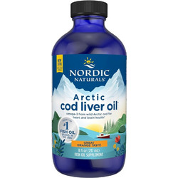 Nordic Naturals Arctic Cod Liver Oil Strawberry Μουρουνέλαιο Φράουλα 237ml